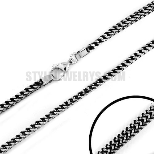 Stainless Steel Jewelry Chain 60.5cm Length Chain Necklace W/Lobster Thickness 4mm ch360299 - Click Image to Close